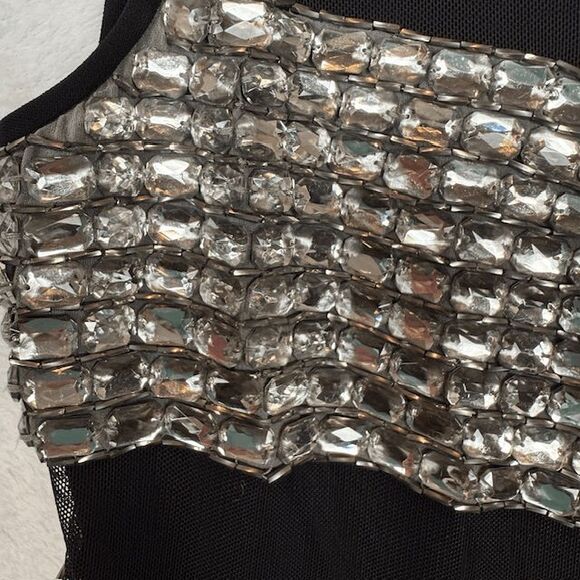 Diane von Furstenberg Wally Square All Over Crystal Mesh Crepe Mini Dress Size 2 - Picture 4 of 13